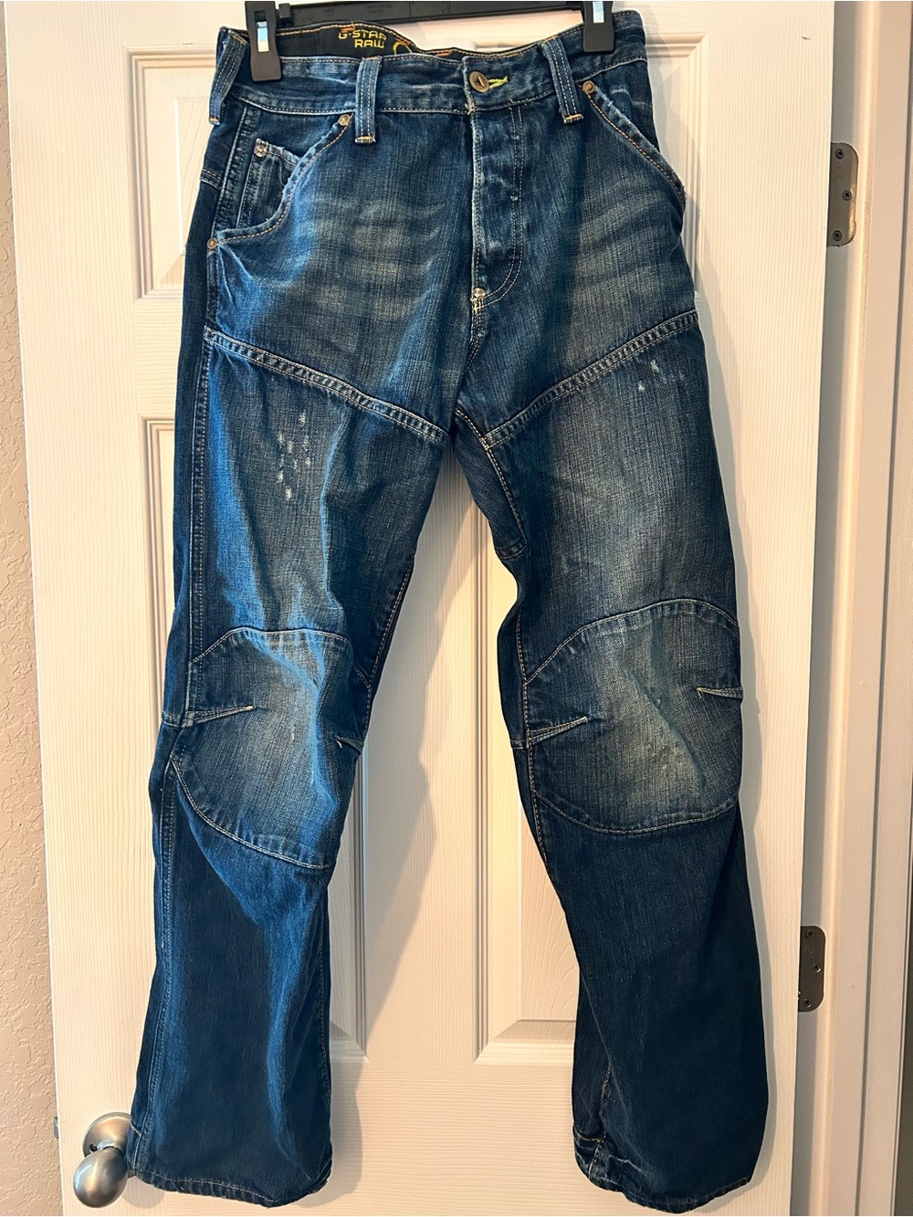 Vintage G Star Raw Men's Blue Baggy-Style Jeans